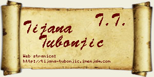 Tijana Tubonjić vizit kartica